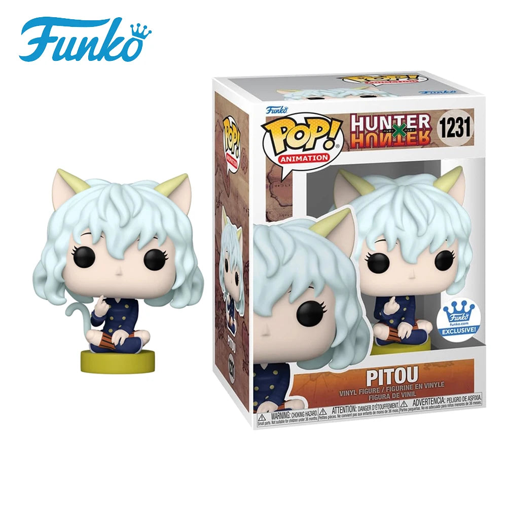 FUNKO Action Toy Figures Anime HXH Periphery Q-version Cute Pitou Character Doll Model Collect Decorative Ornaments Fan Gifts