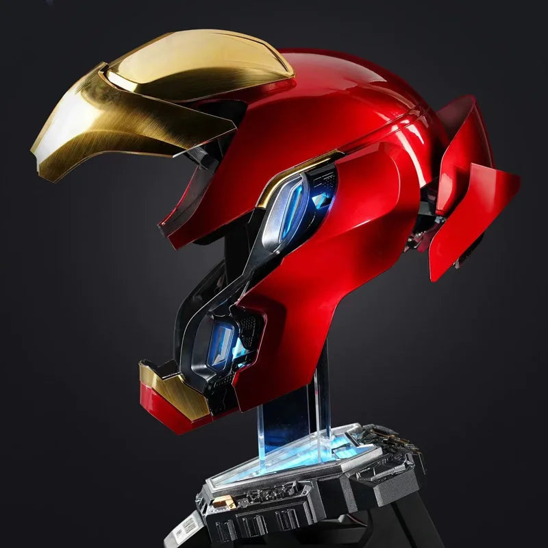 Mechahead Mk50 Jarvis Iron Man Marvel Helmet Luminous Voice Control Deformable Electric Opening Halloween Cos Mask Male XmasGift