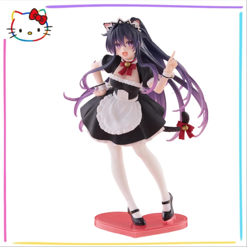 -In Stock Original TAiTO DATE A LIVE Yatogami Tohka Cat Ear Maid 18cm Anime Figure Toys Doll Statue