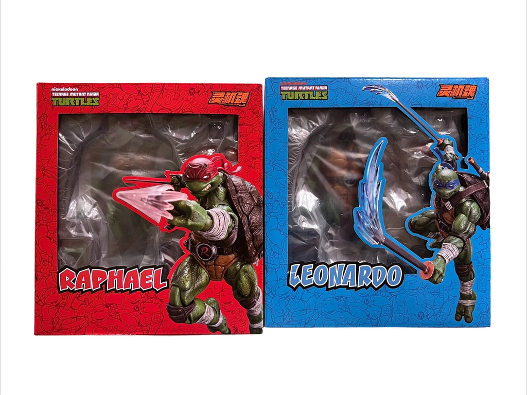 [NEW in Stock] LING JIHUN Genuine Teenage Mutant Ninja Turtles Leonardo Raphael 1/12 Movable Doll Model Toy Collection Gift