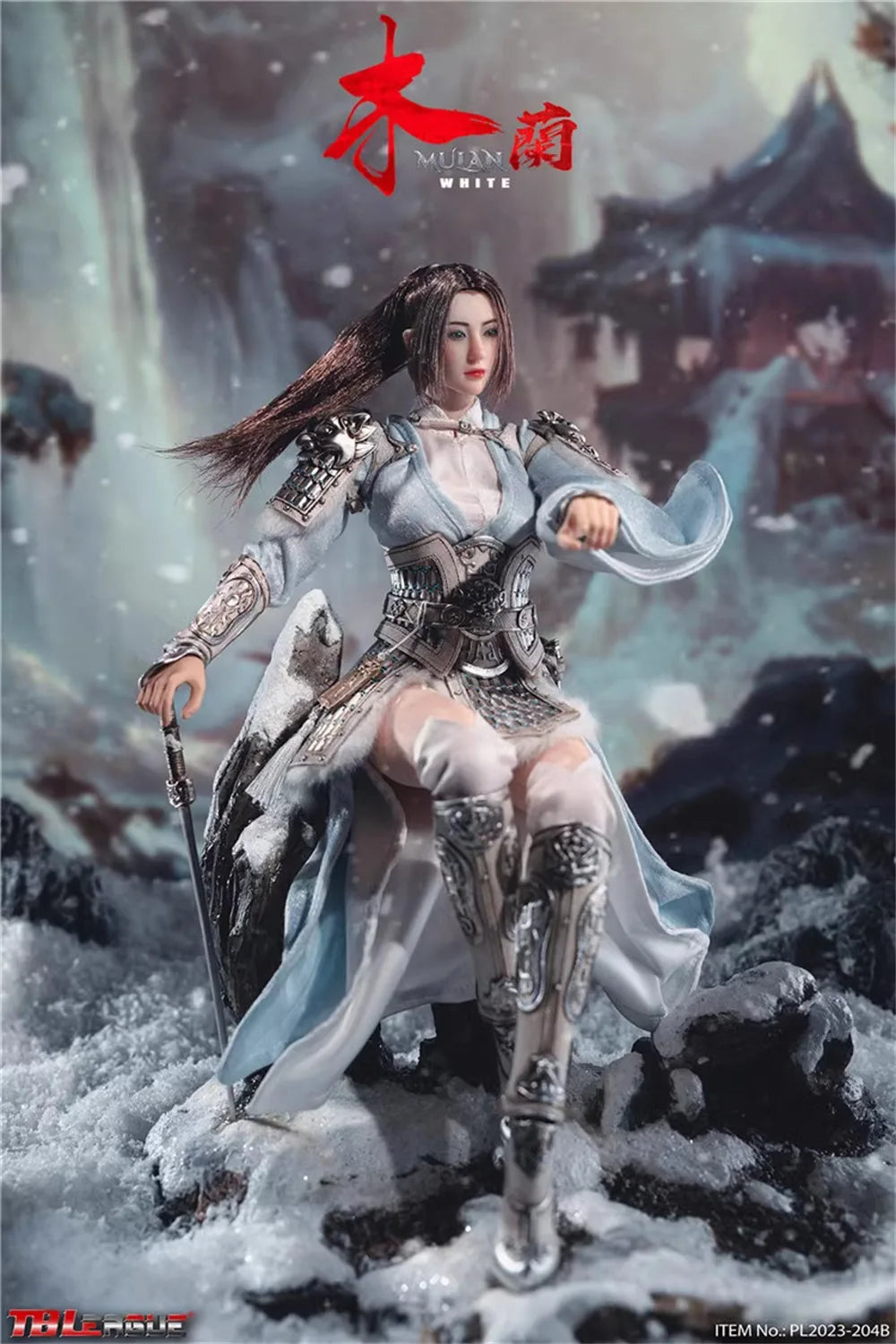 1/6 TBLeague PL2023-204B White Version Princess Female Warrior Hua Mulan Full Set Moveable Action Figure Gift For Fans Collect