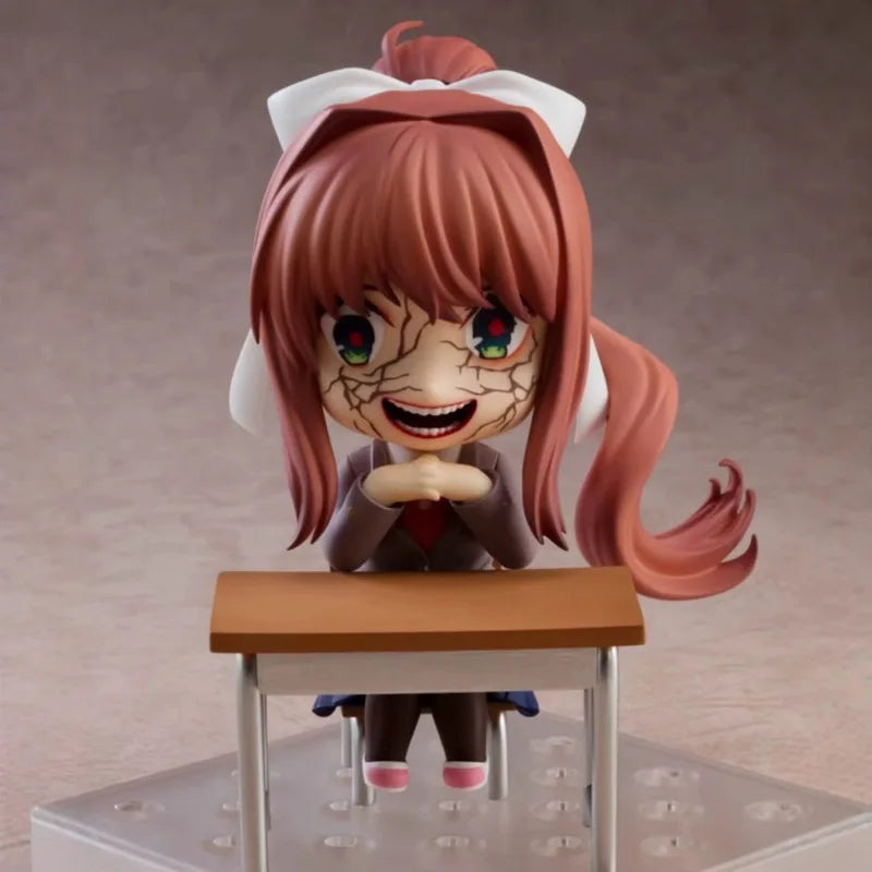 10CM Doki Doki Literature Club! Nendoroid #1817 Monika Cute Q Version Action Figure Collectible Model Kit Trendy Toys Girl Gift