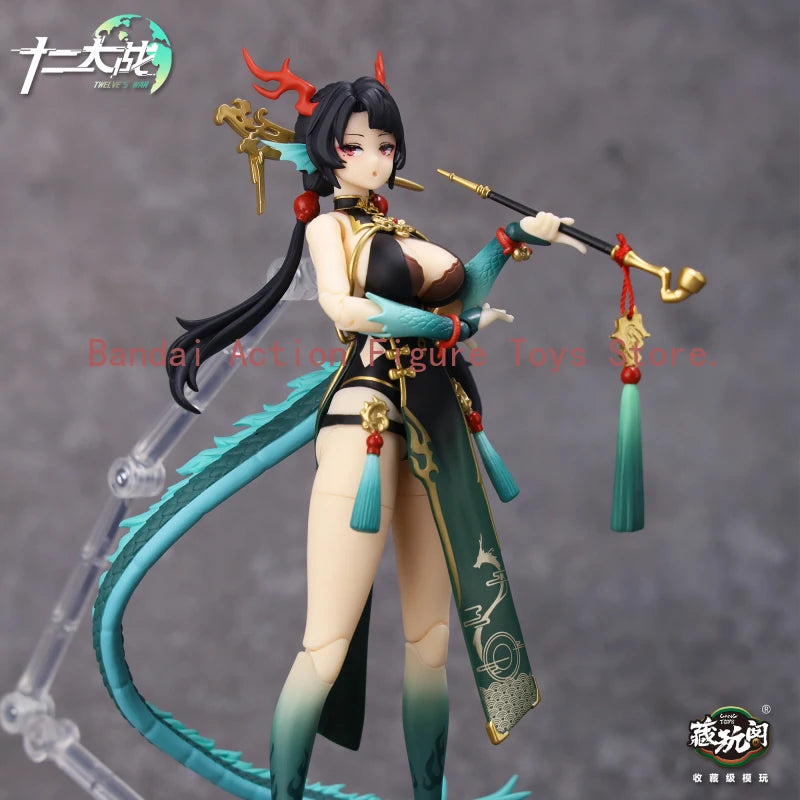 In Stock Brand New Zodiac Tiger Twelve Battles Twelve Zodiac Signs Little Qinglong 1/12 Figure Model Toy Collection Gifts