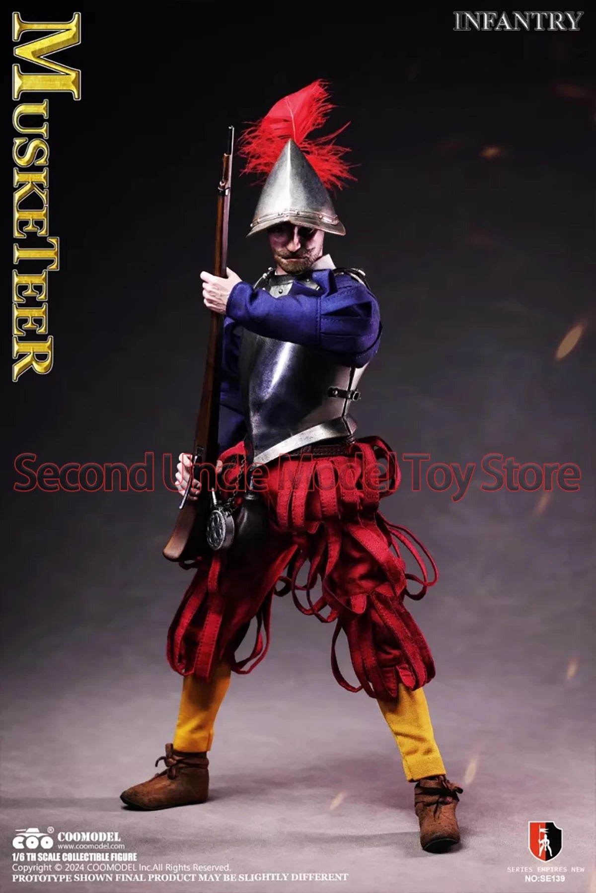 COOMODEL SE138 SE139 1/6 Empire Series-Spanish Conquistador Musket Infantry Commander Action Figure Toy Gift