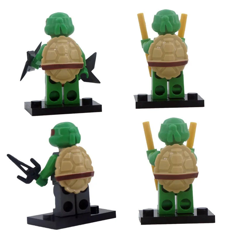 4pcs Teenage Mutant Ninja Turtles Children's Toys Decorations Anime Characters Boys Bedroom Desktop Decorations Birthday Gifts