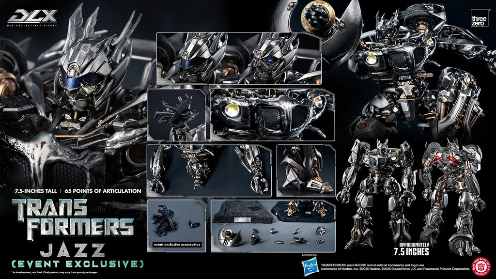 Pre-sale Start threezero 3A DLX Transformation Toys Movie 4 Series Jazz Deluxe Edition Action Figure Model Toy Collection Gift
