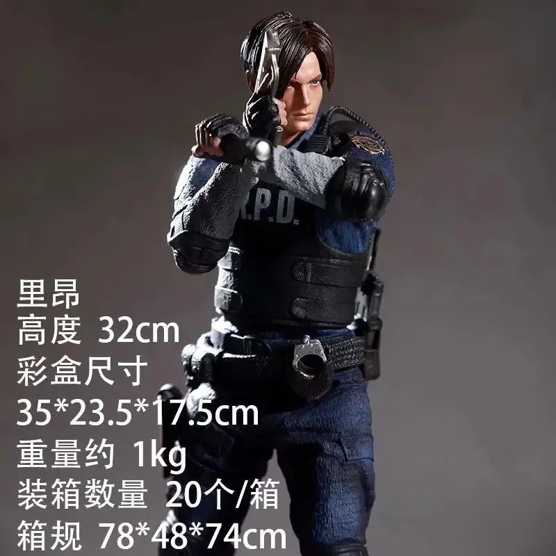 32 cm Resident Evil Leon S Scott Kennedy Actionfigur Jill Valentine Figur Spiel Biohazard Modell Spielzeug Geschenke Schreibtischspielzeug Geschenk