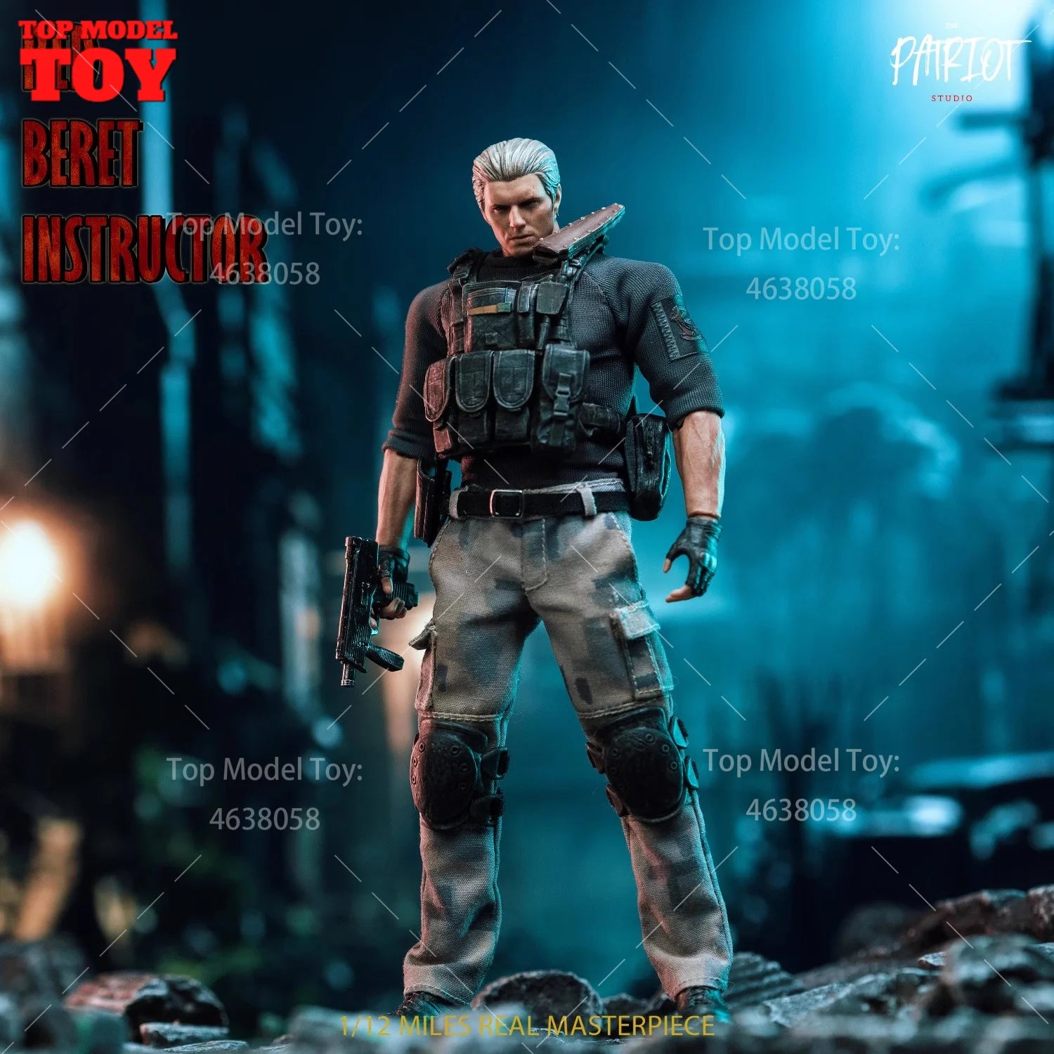 Patriot Studio 1/12 Red Beret Hat Decor Jack Instructor Undercover Man Action Figure Model Full Set 6’‘ Male Soldier Dolls