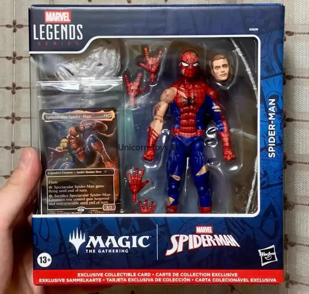 In Stock Hasbro Magic Co-branded Spider-Man Battle Damage To Peter Parker Joints Can Move