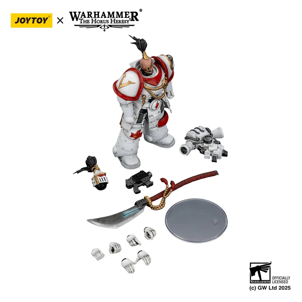 JOYTOY Warhammer 30K 1/18 Action Figure White Scars Legion Praetor White Scars Ebon Keshig Terminator Collectible Model Toys