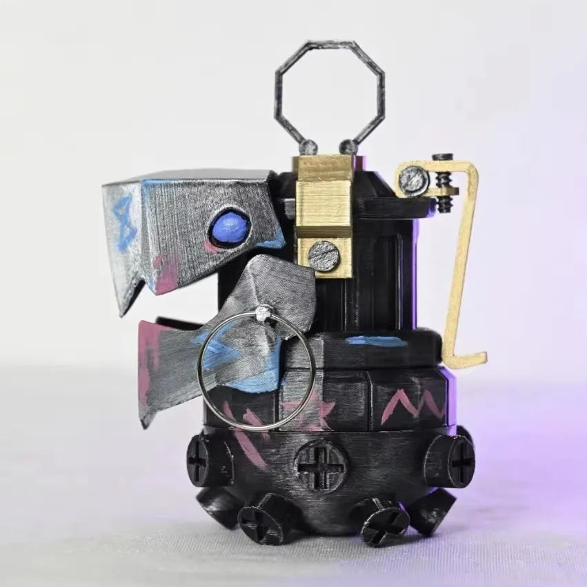 Game League of Legends LOL Jinx Flame Chompers Cosplay Figurine Pla Model Storage Cup Piggy Bank Assembly Toy Decorations Gifts