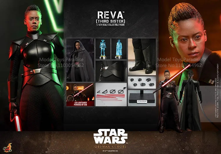 HotToys HT TMS083 1/6 Collectible Toys Reva Star Wars Obi-wan Third Sister Woman Soldier 12Inch Action Figure Model Fans Gifts