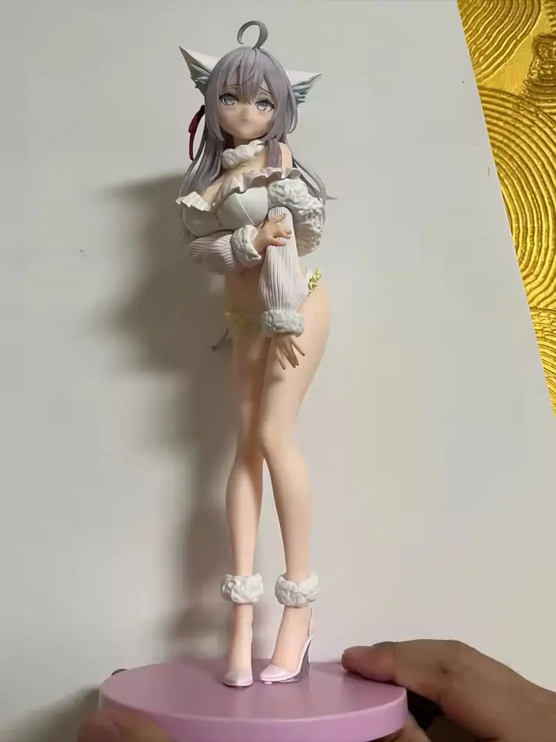 New 25cm Anime Shy Girl Next To The Table Alya Fox Girl Sexy Ornament Collectible Figure Bikini Beach Adult Model Toy Gift Fans