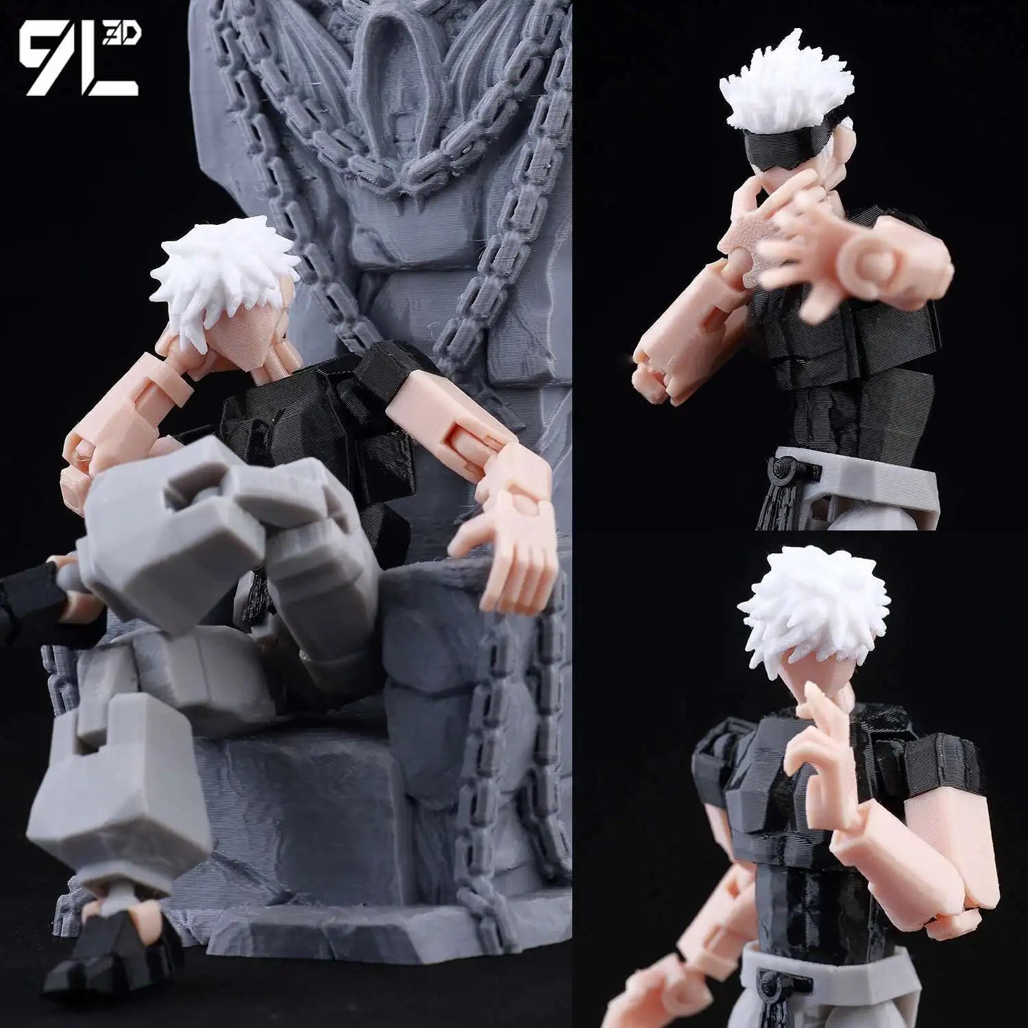 9L3D Gedruckte Jujutsu Kaisen 3D-Minifiguren, Satoru Gojo &amp; Geto Suguru Action-Modell, Anime-PVC-Sammelstatue, Geschenk für Fans