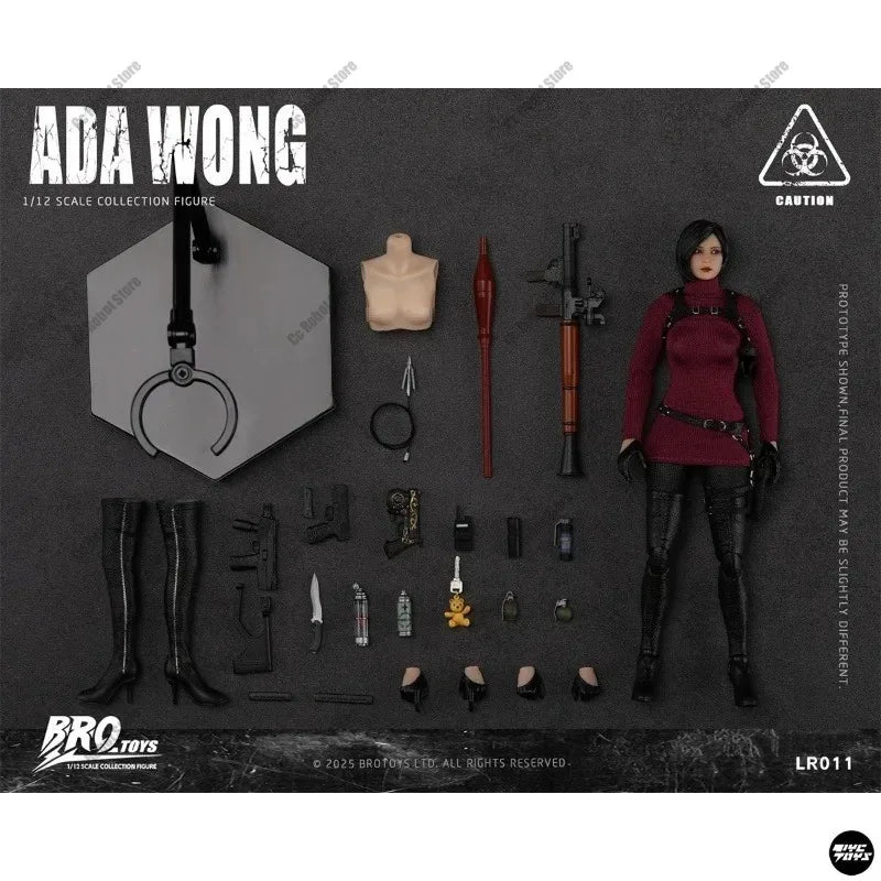 [In Stock] Hot-selling Toy BROTOYS Original Female Spy Ada Wong 1/12 LR011 Figure, Complete 6-Inch Posable Model