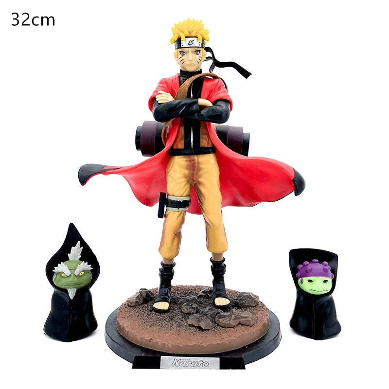 Japanese Anime Hand-made Naruto Nine-Tails Naruto Shippuden Uchiha Itachi Six Knife Class Toad Naruto Collection Toys