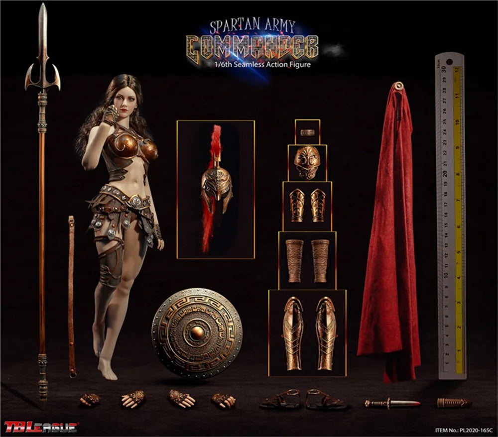 1/6 TBLeague PL2020-165A PL2020-165B PL2020-165C Female Spartan Army Commander Rubberized Set Action Figures For Fans Collect
