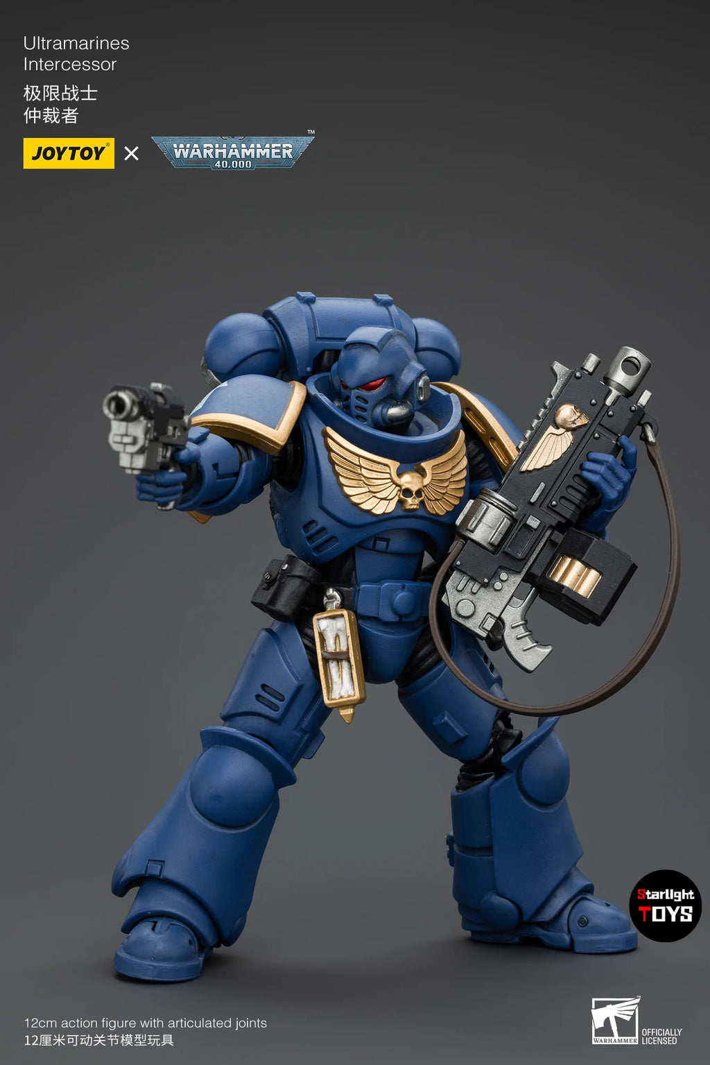 JOYTOY 1/18 Action Figure Warhammer 40K UItramarines Intercessor Toys Model Collection Gifts