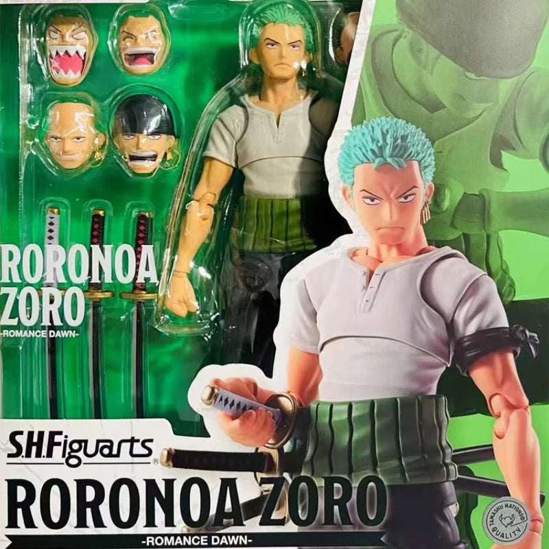 Bandai S.H.Figuarts One Piece Romance Dawn Action Figure Monkey D Luffy Nami Roronoa Zoro Usopp SHF Figure Model Collection Toys