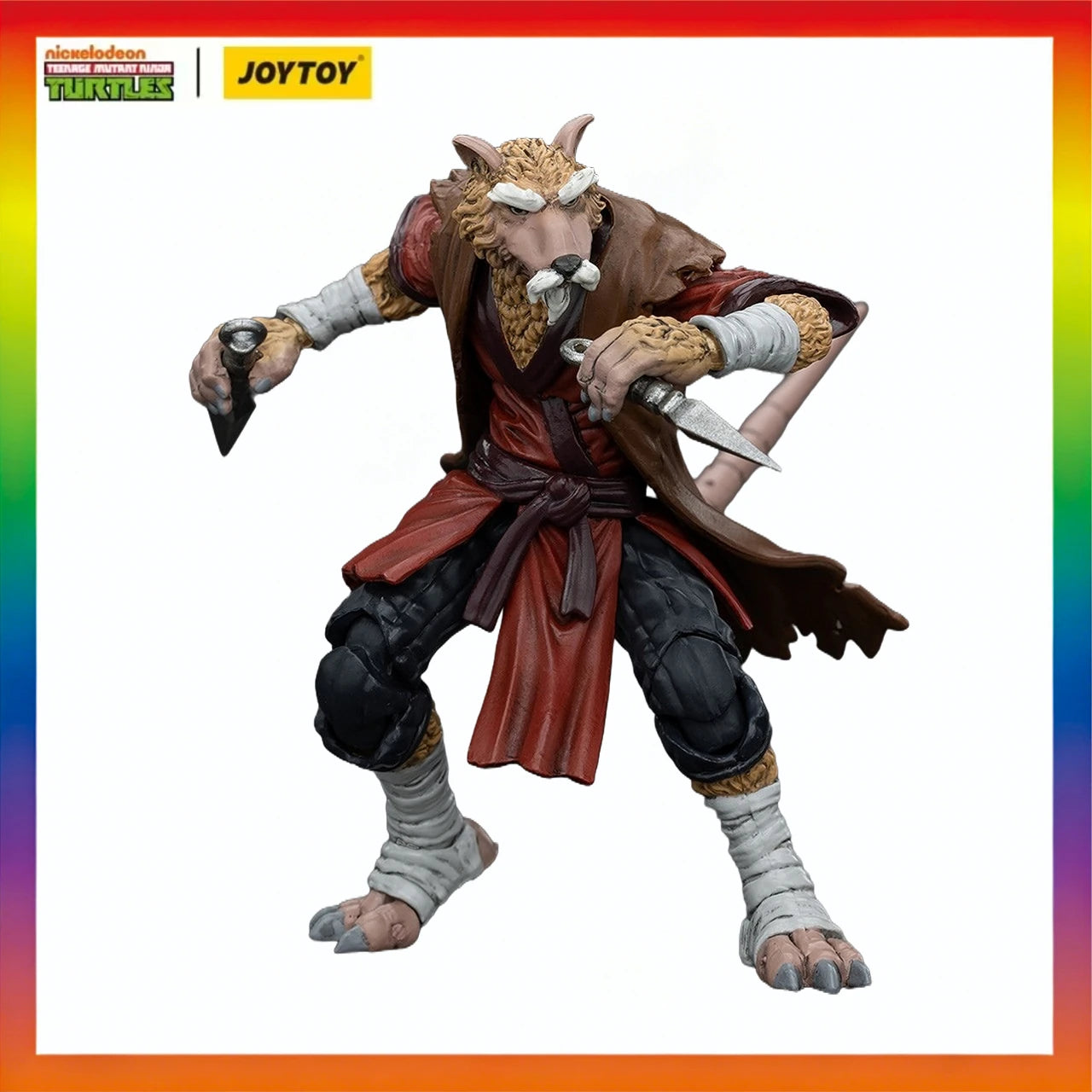Original JOYTOY TMNT-Splinter 1/18 Action Figure Model Collection Toy Gift