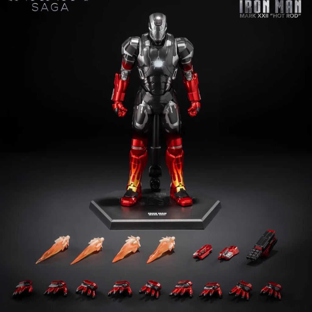 Threezero 3a Marvel Studios The Infinity Saga Iron Man Mark 22 (Mk22) Hot Rod Action Figure Collectible Model Toy