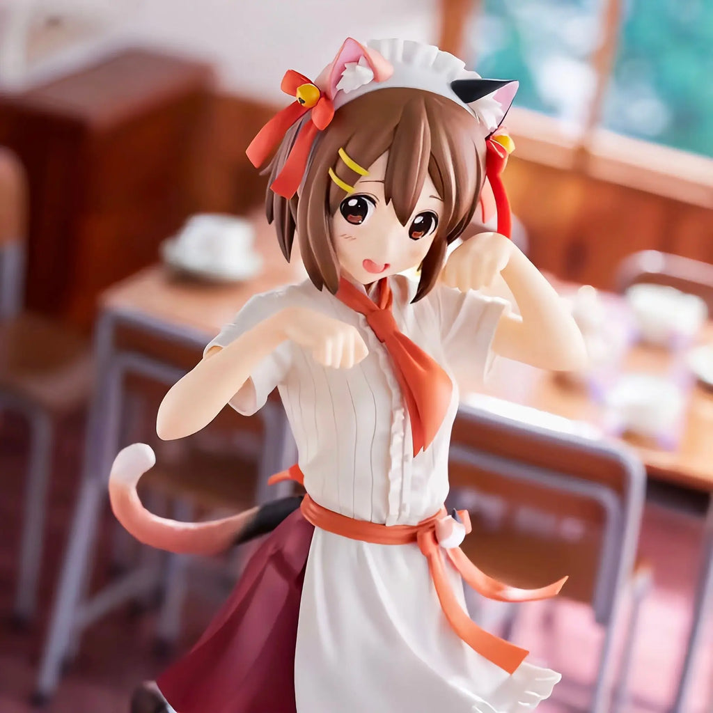 20 см K-ON Hirasawa Yui Nakano Azusa Cat Lap Milk Standing Аниме Ръчно изработени екшън фигурки за настолен калъф за декорация Орнамент Подарък