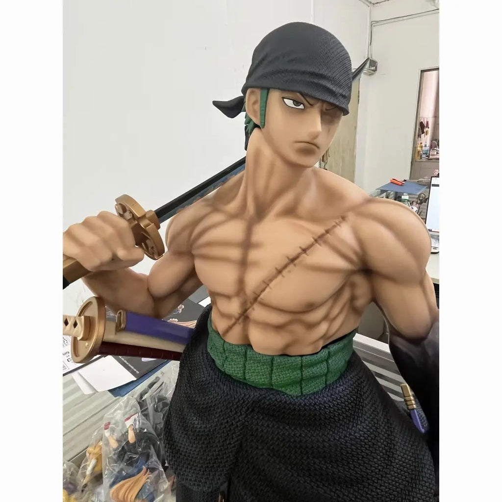 73cm One Piece Anime Figure Roronoa Zoro Statue Collection Action Figurine Gift Collection Statue Children Gift Toys Model Doll