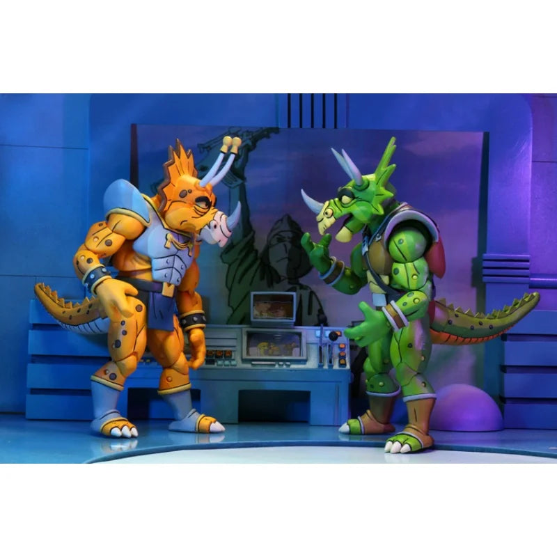 NECA 54159 Toys Teenage Mutant Ninja Turtles Zarax And Zork 2-Pack 18 cm Action Figure Original Anime Doll Model Collection Gift