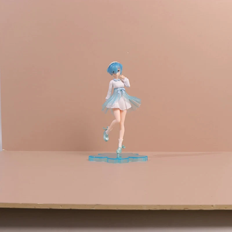 20cm Anime Re ZERO Starting Life in Another World Rem Ram Nighttime Fluorescence Version Action Figure Collection Model Toy Gift