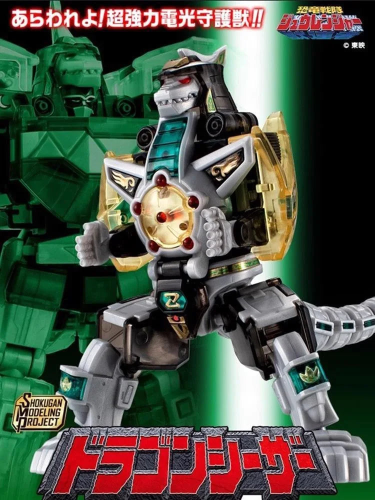 In Stock Bandai SMP Mighty Morphin Power Rangers Dragonzord Clear Color Action Figure Model Kit Assembly Toy