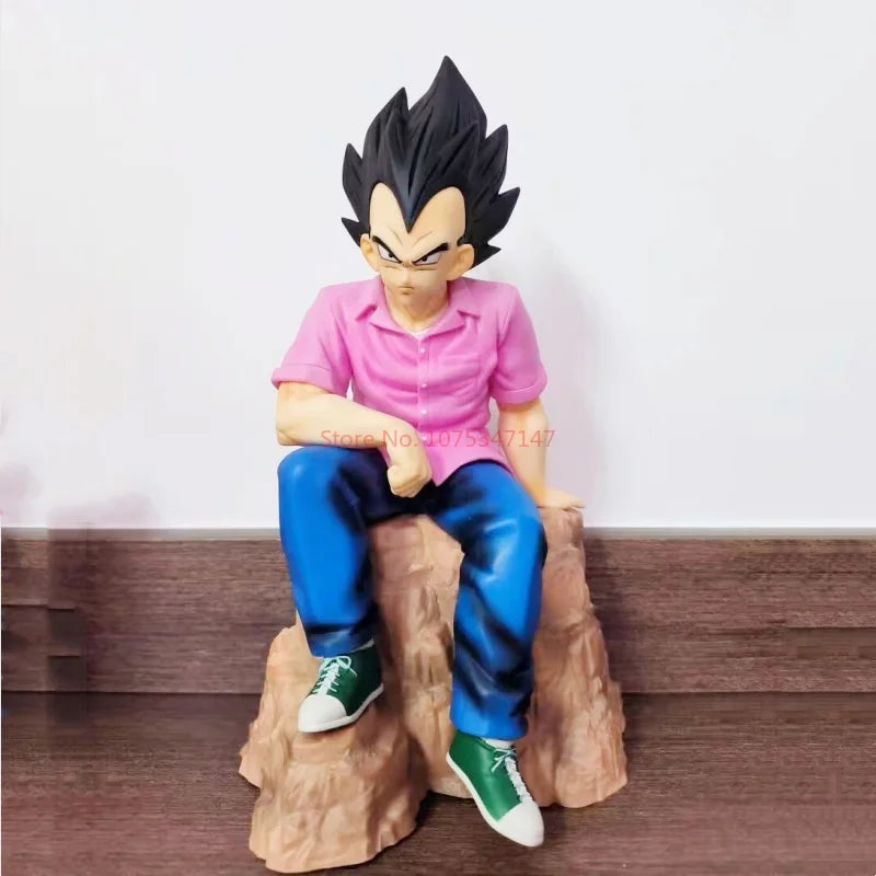 22cm Dragon Ball Figure Vegeta Anime Figure Pink Casual Style Vegeta Figurine Pvc Collection Statue Ornament Toys Model Gift
