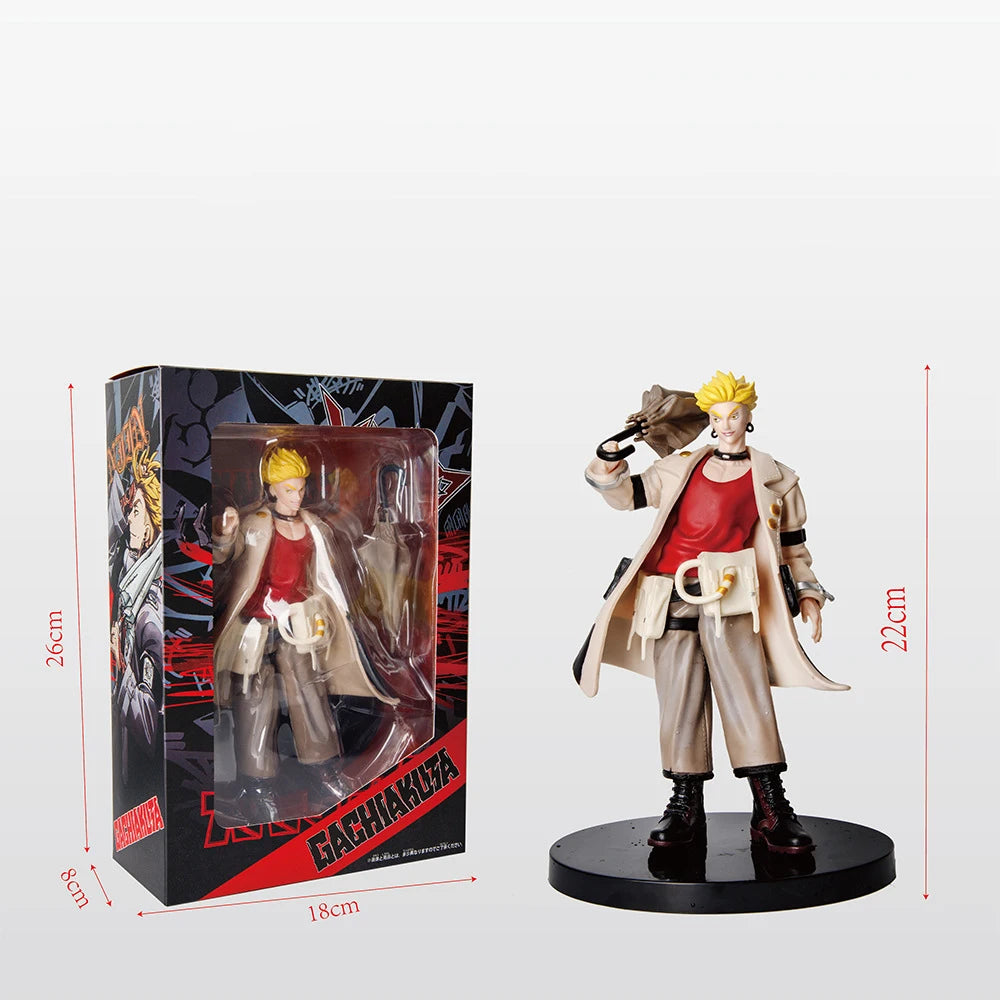 21 cm/8,27 in GACHIAKUTA Anime Figur GACHI AKUTA Rudo/Riyo Action Figur Enjin/Zanka Figur PVC Erwachsene Sammlung Modell Puppe Spielzeug