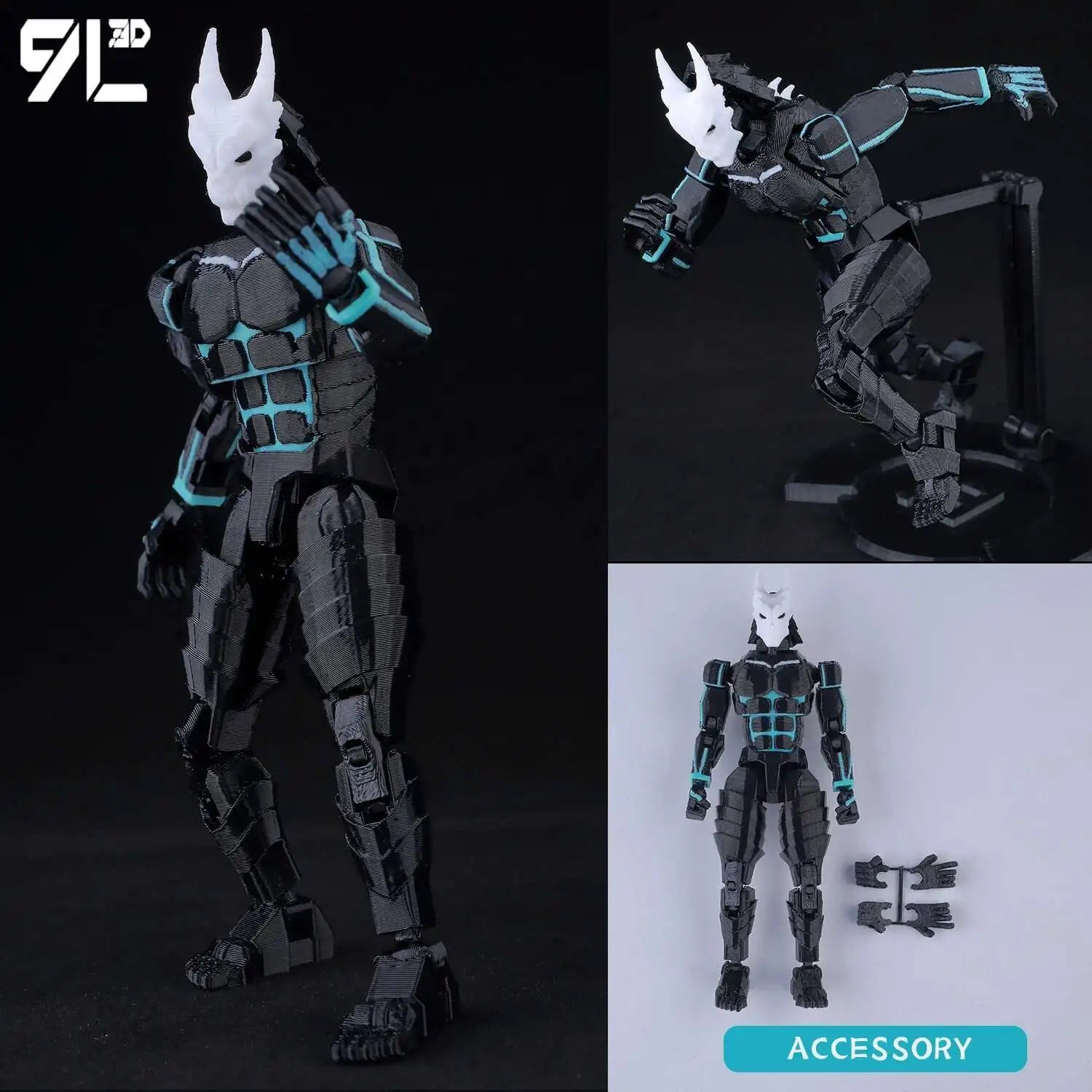 9L3D-gedruckte Anime Naruto Jujutsu Kaisen One Piece Charaktere Lucky13 Dummy-Actionfiguren Mehrgelenk-T13-Mannequin-Spielzeug