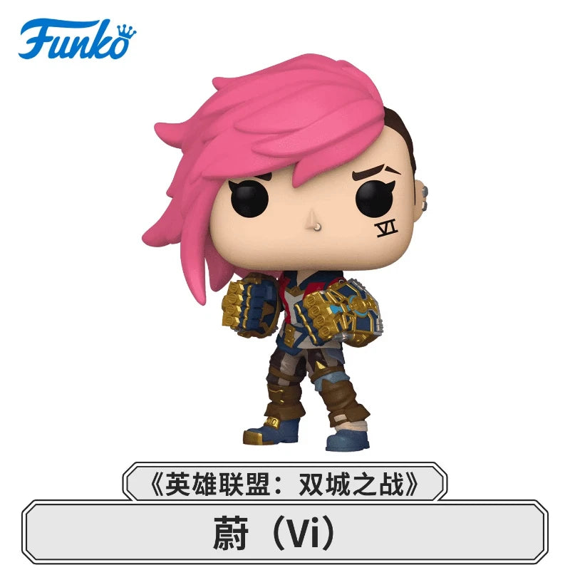 FUNKO POP《League of Legends: Arcane Vi, Jinx, Viktor, Caitlyn, Mel》Anime Action Decoration Ornament Model Toys Collectible Model