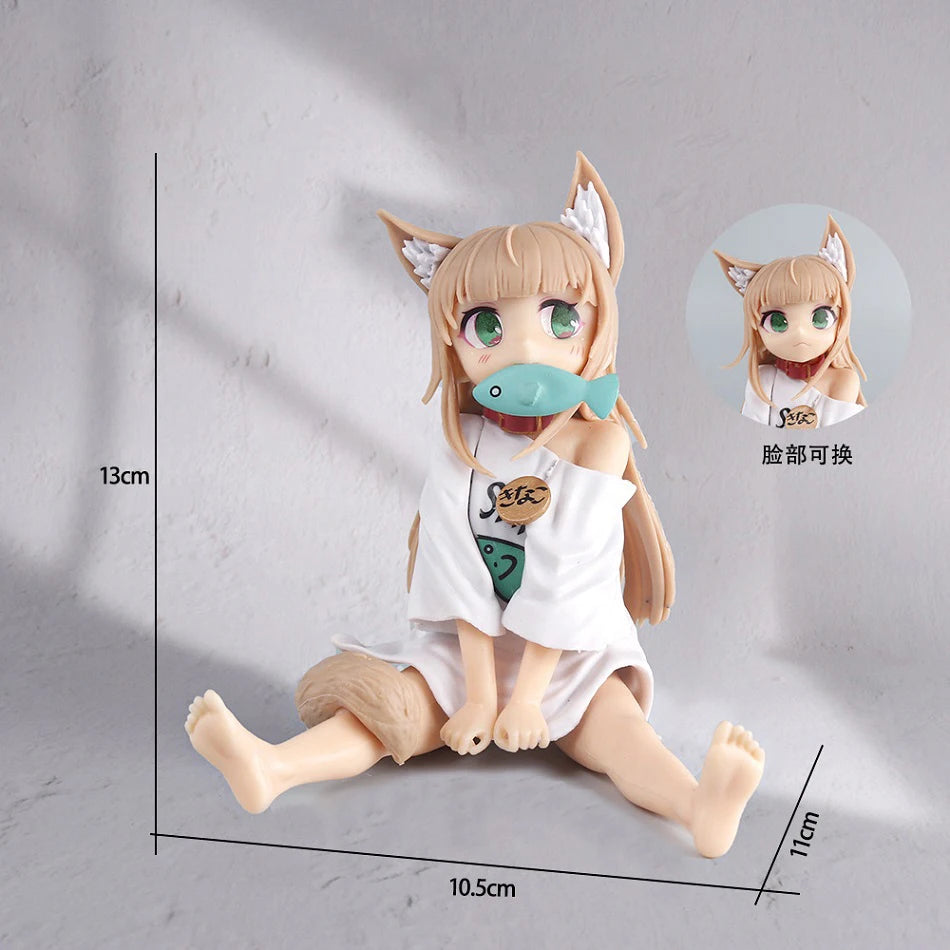 19cm Cute My Cat Is A Cute Girl High School D×D Anime Catgirl Action Figures Fashion Girl Figurine PVC Collection Model Doll Toy