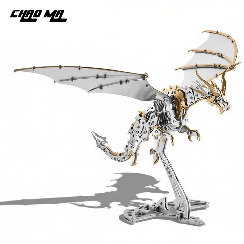 DIY assembly 3D metal pterosaur assembly model set decorative toy ornaments mechanical puzzle solving cool boy's gift