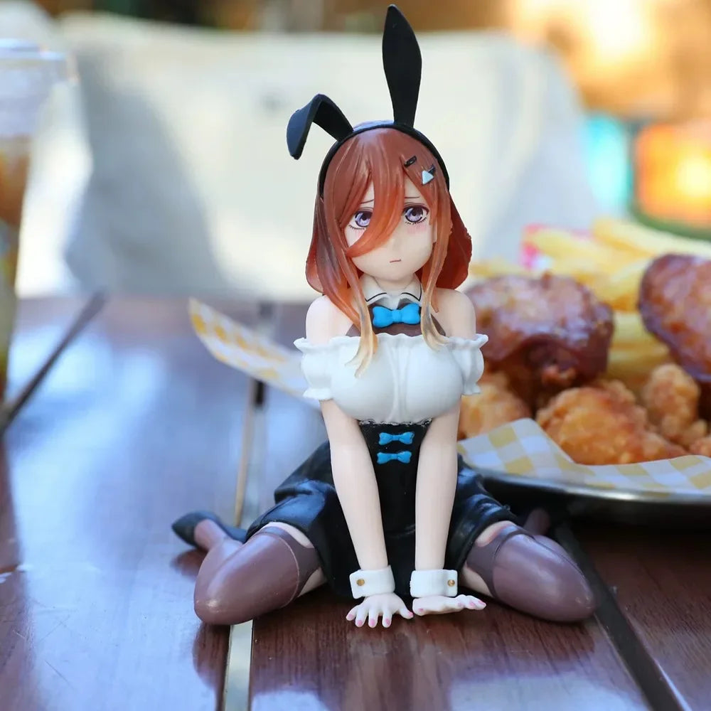 Anime The Quintessential Quintuplets Action Figures Nakano Nino Figurine Cat Nakano Miku Figure Model 12cm PVC Desktop Cute Toys