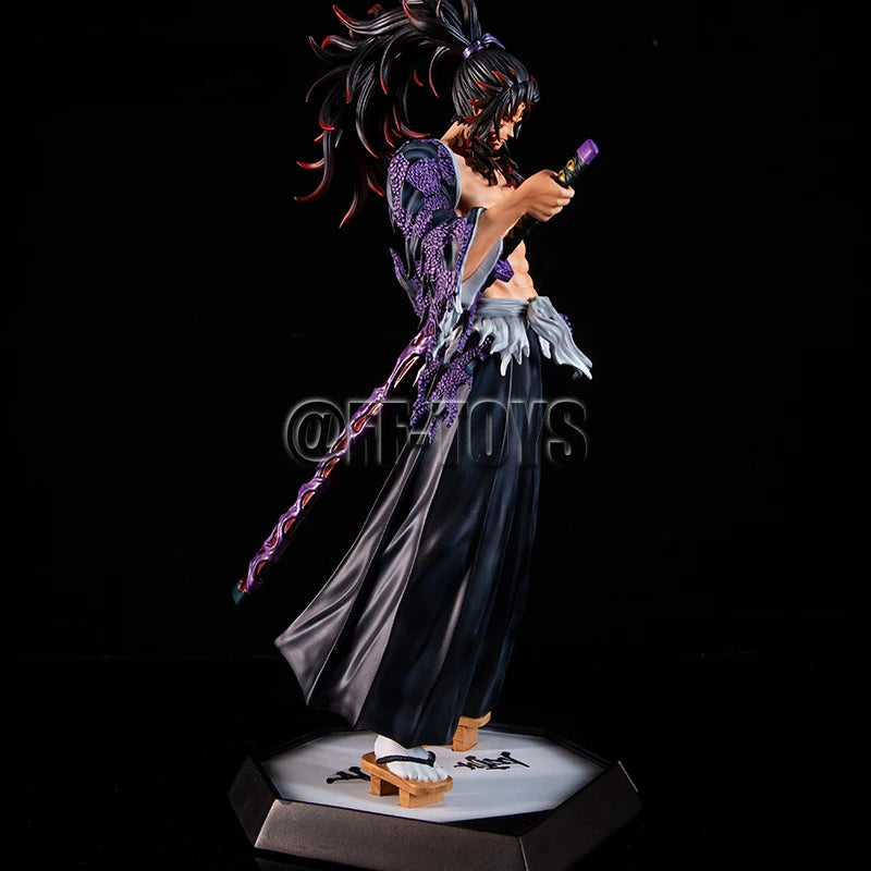32CM Anime Demon Slayer Kimetsu No Yaiba Figur Kokushibo PVC Actionfiguren GK Statue Modell Puppenspielzeug für Kinder Geschenke