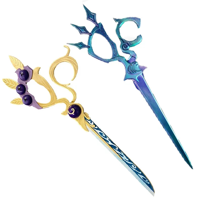 188cm Game LOL Gwen Cosplay Prop Wooden Scissors Replica Accessories Halloween parties and comic exhibitions gift