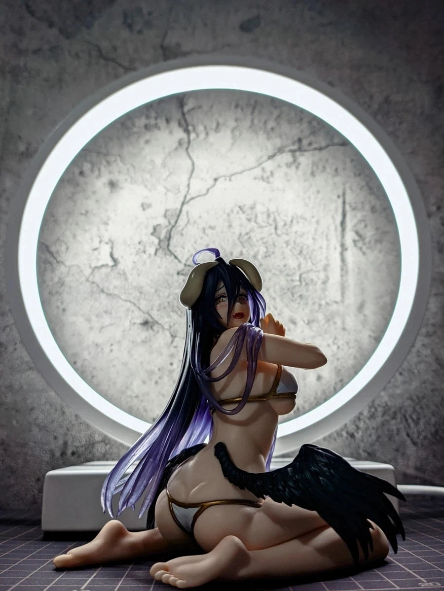 12cm Hentai Figure OVERLORD Anime Figure Bunny Girl Swimsuit Albedo Noodle Stopper Figurine Action Figure Collection Model Toys