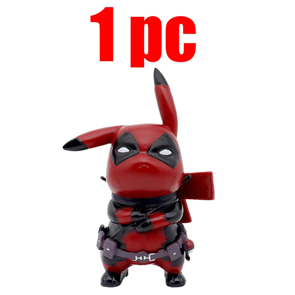 Пикачу Cos Deadpool фигурка Q-версия Пикачу екшън фигурки статуя модел декорация за бюро колекция кукли играчки коледен подарък