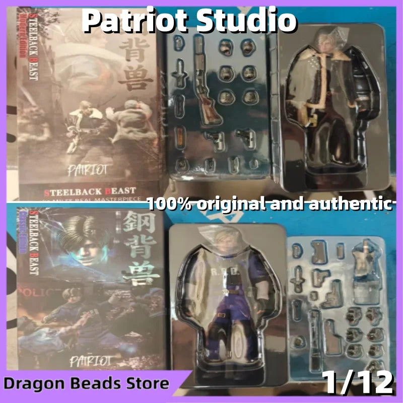 In Stock! Patriot Studio 1/12 Resident Evil Steelback Leon Movable Clothes Doll Soldier Figure Gift Collection