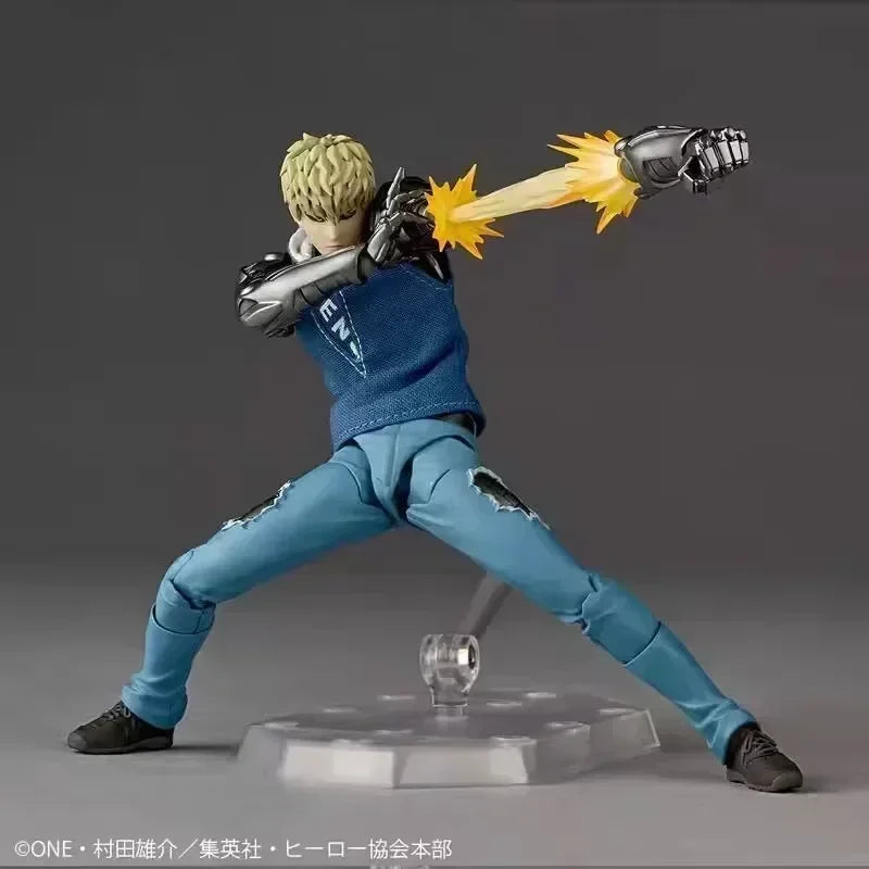 HOT IN stock  Ko Genos One Punch Man Action Figure Revoltech Yamaguchi Movable Joint Model Anime Statue Collection Toy Gift