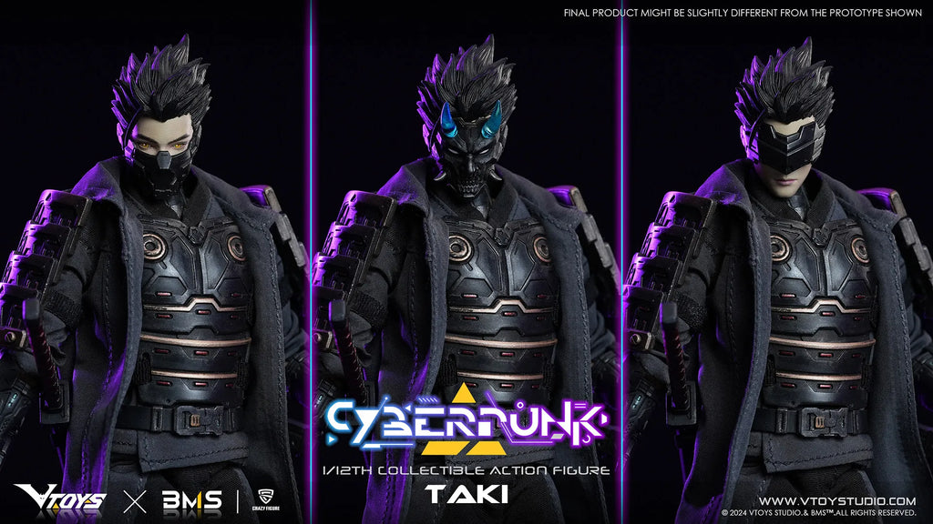 TYCTOYS Genuine VTOYS VSD010 1/12 Taki Samurai Cloth Punk Style Sword Master Mini 6inch Full Set Action Figure Model Toys Gifts