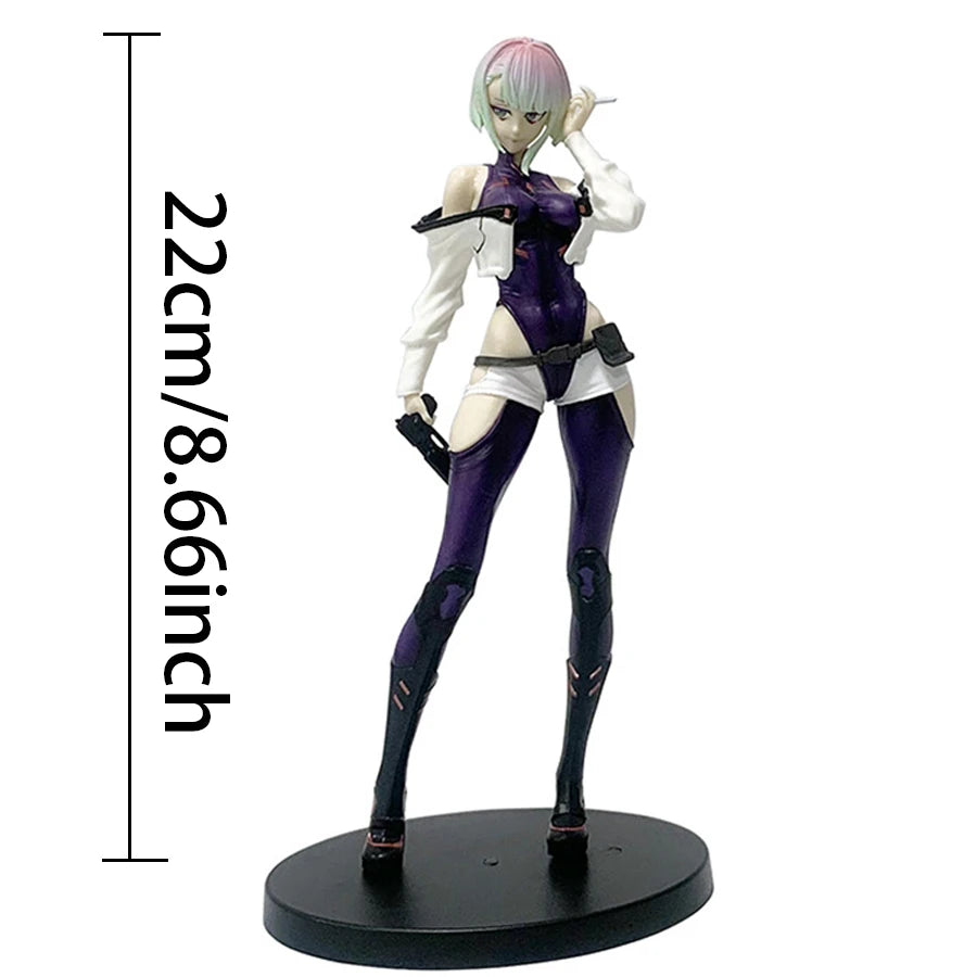 17cm Cyberpunk Edgerunners Anime Figure Super Hacker Lucy Action Figure Street Man David Figurine PVC Adult Collection Model Toy