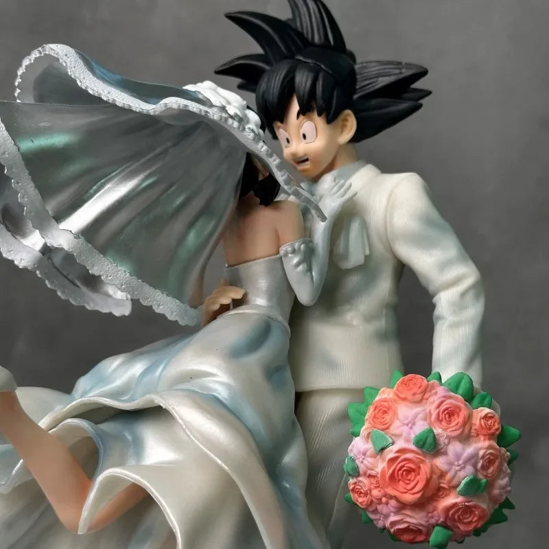 Neu Dragon Ball Z Son Goku Figur Chichi Hochzeit Version 31cm Pvc Figur Modell Spielzeug Statue Sammlung Ornament Paar Hochzeit