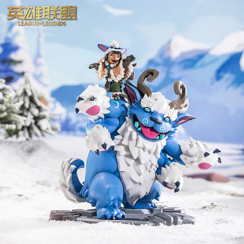 Original LOL League of Legends Gwnya Sononu Raven Medium Skulptur Anime Action Puppe Serie Zubehör Modelle Spielzeug Geschenke