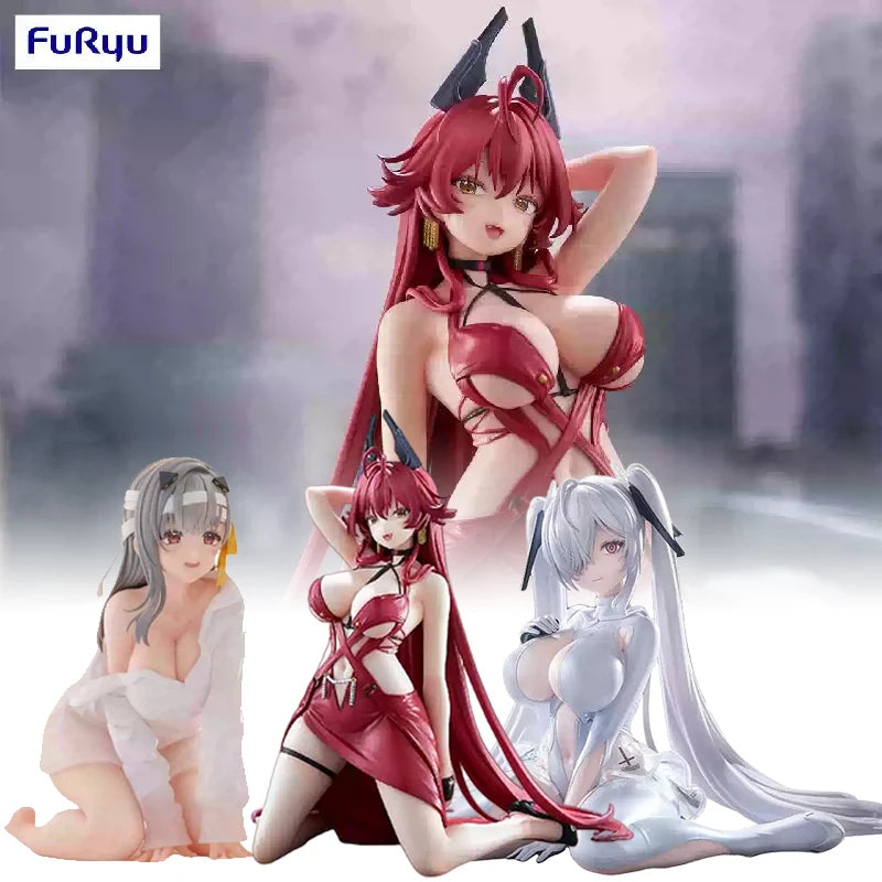 Genuine Furyu NIKKE Goddess of Victory Anime Figure, Modernia Red Hood Noodle Stopper Model Toy Fans Collection Decor Gift