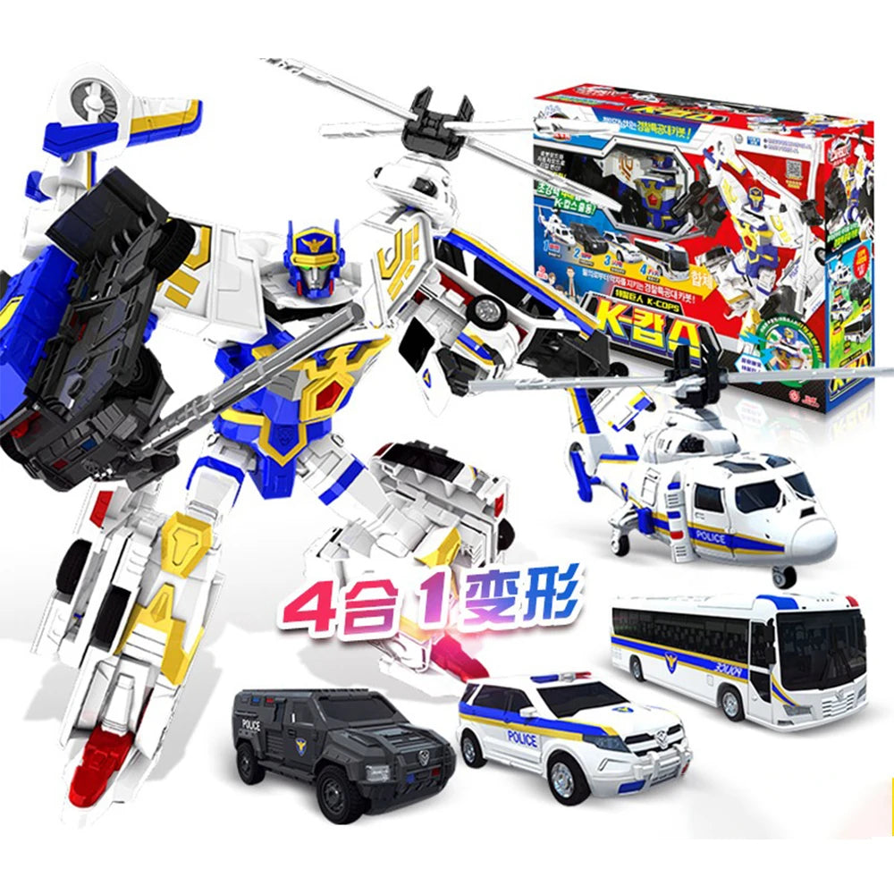 5 IN 1 Carbot Safari Saver Transformation Robot to Car Toys Action Figures Penta Storm Model Deformation Cars Toy Gift