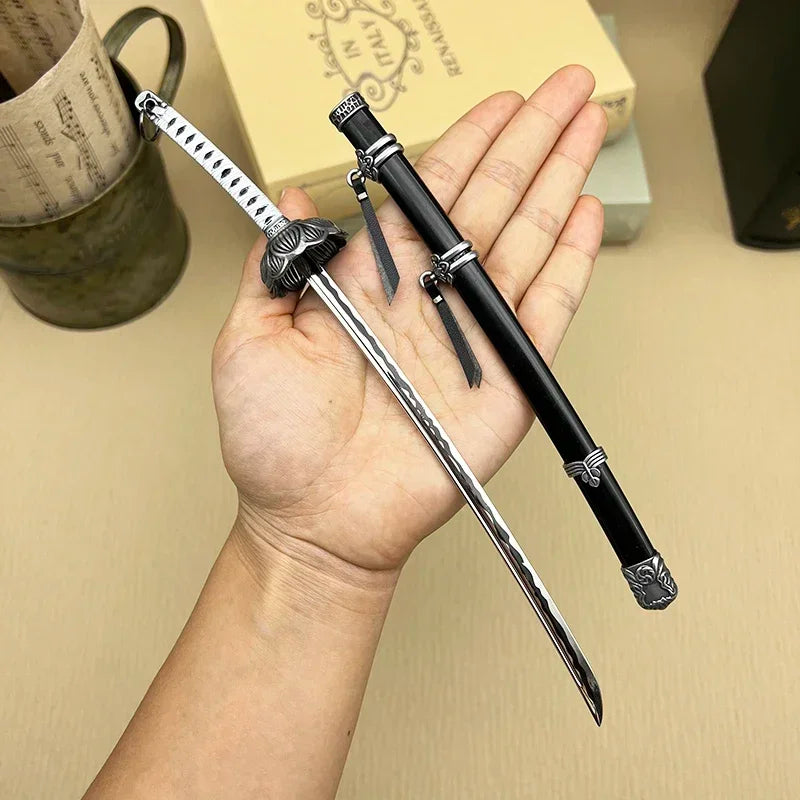 Sekiro: Shadows Die Twice Metall-Katana-Waffenmodell-Replika Mortal Blade Wolf 1:6 Actionfigur-Zubehör Sammlerstück Dekoration